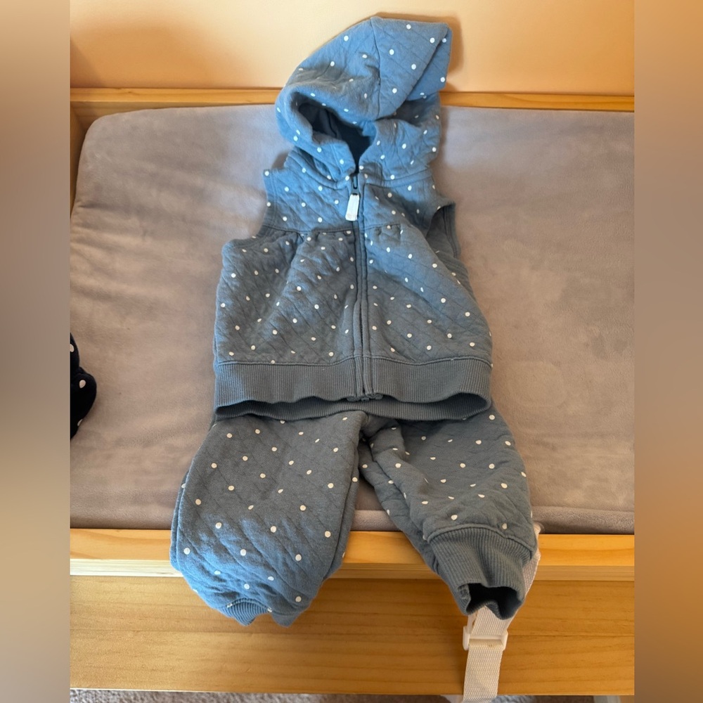Carter's Blue Polka Dot Jogger Set